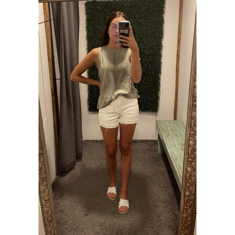 Olive Seam Knit Tank Top