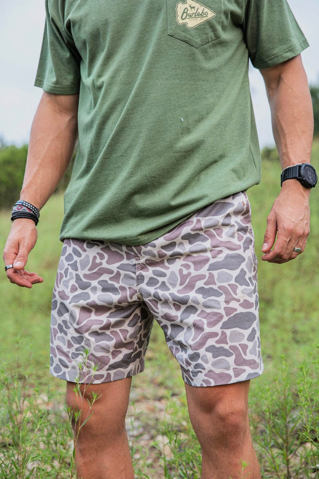 Classic Deer Camo Everyday Shorts by Burlebo