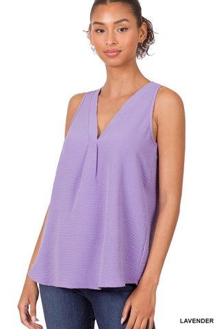 Lavender Sleeveless Dressy Tank Top