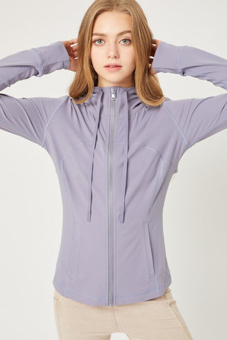 Purple Smoke Athletic Jacket w/ Zipper & Hood