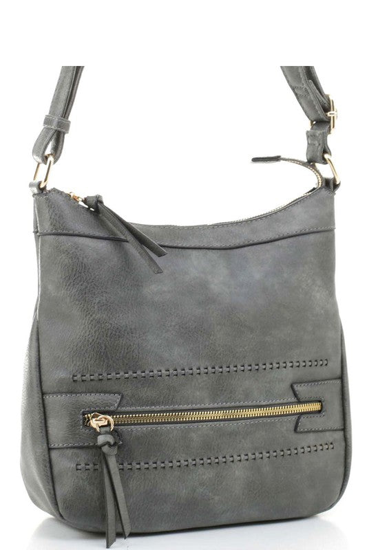 Fashion Zipper Crossbody Bag