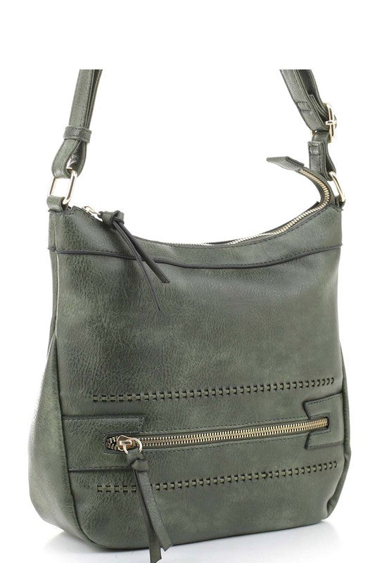 Fashion Zipper Crossbody Bag