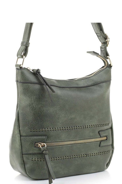 Fashion Zipper Crossbody Bag