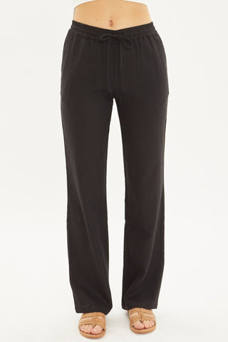 Black Linen Dressy Baggy Pants