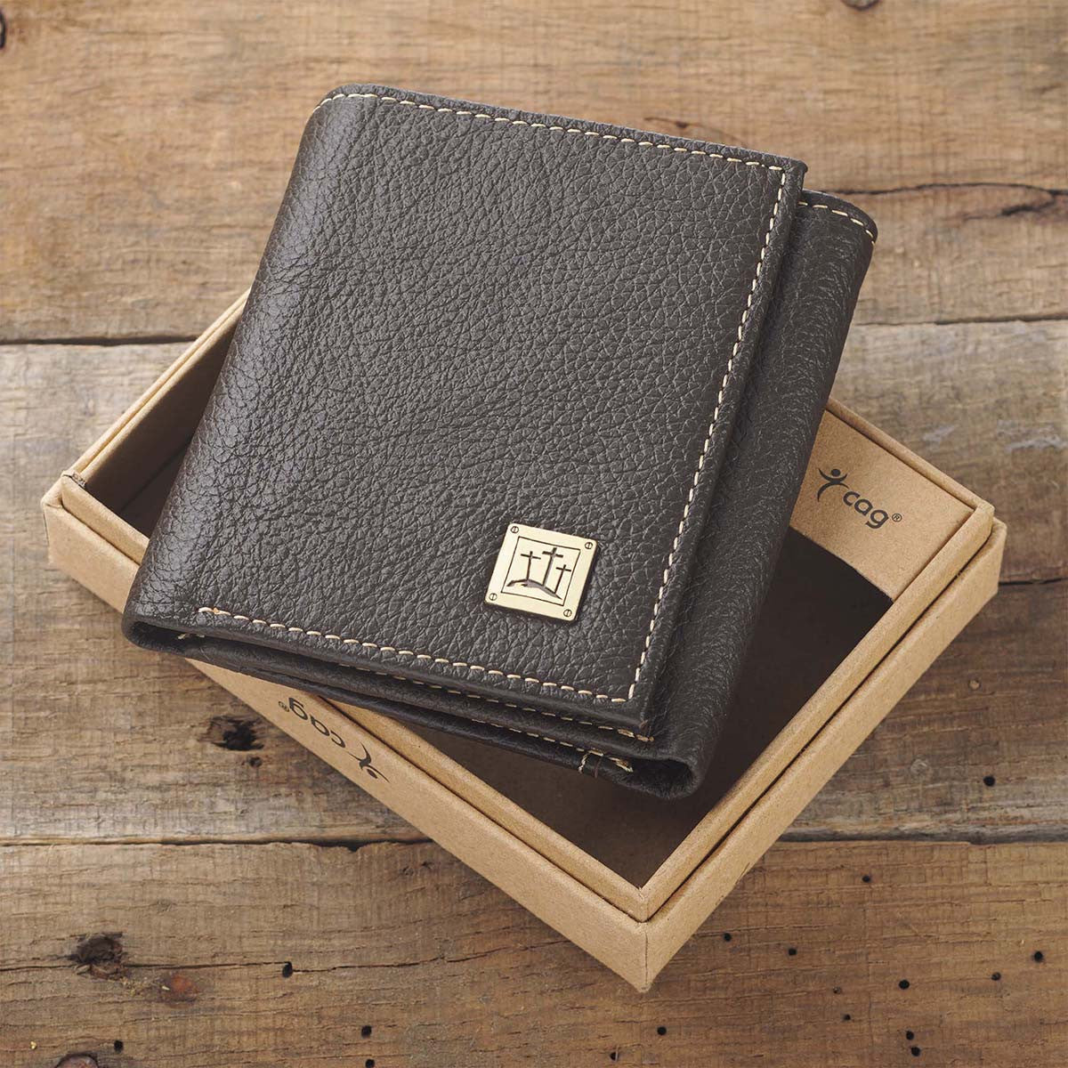Genuine Leather Wallet Crosses