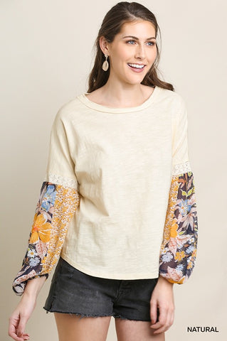 Floral Sleeve Top