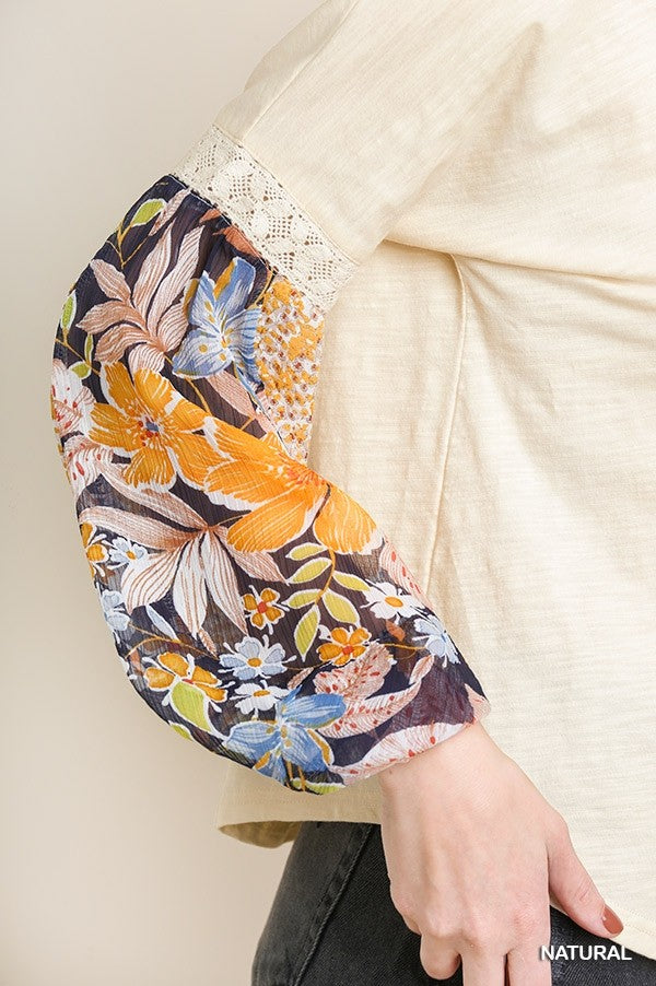 Floral Sleeve Top
