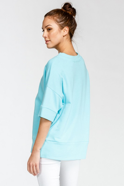 Turquoise Short Sleeve Top