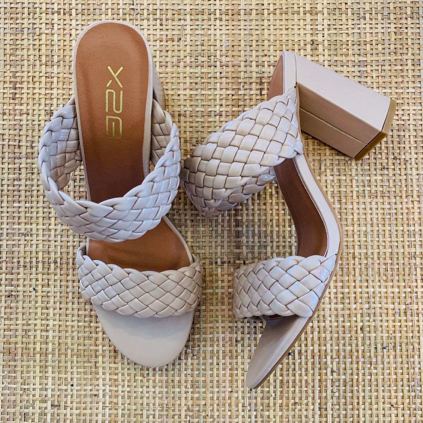 Nude Braided Heels