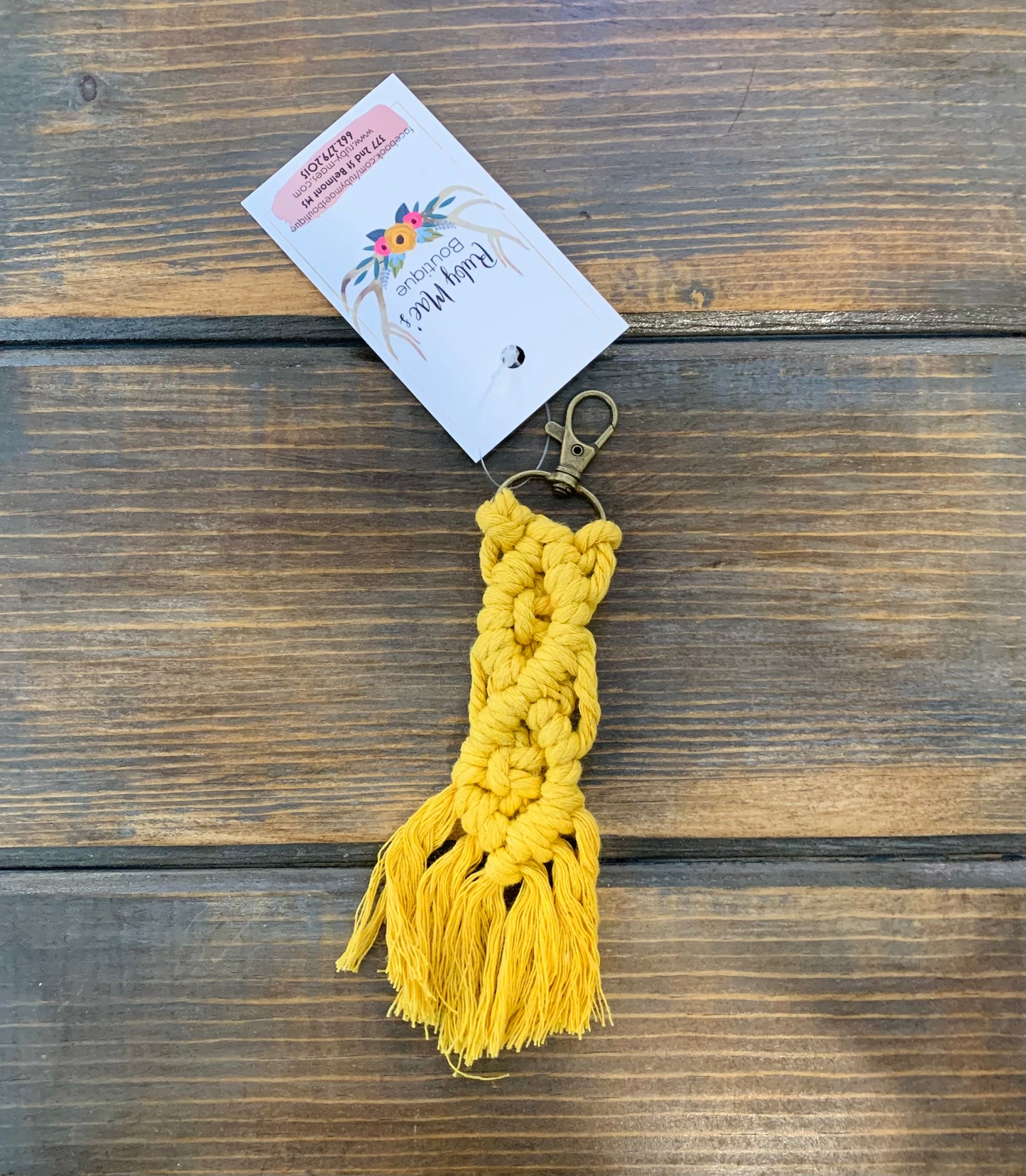 Boho Macrame Tassel Keychain