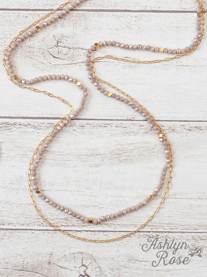 Double Beaded Grey Necklace