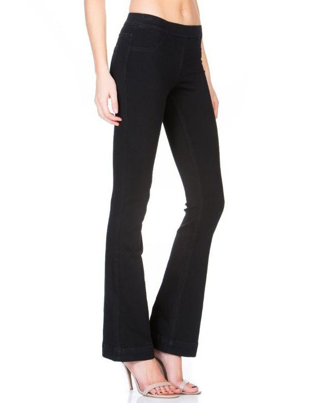 Cello Black Petite Length Flare Jeggings