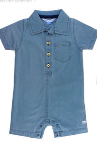 Light Wash Denim Romper by Rugged Butts