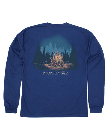 Properly Tied Campfire River Blue Long Sleeve