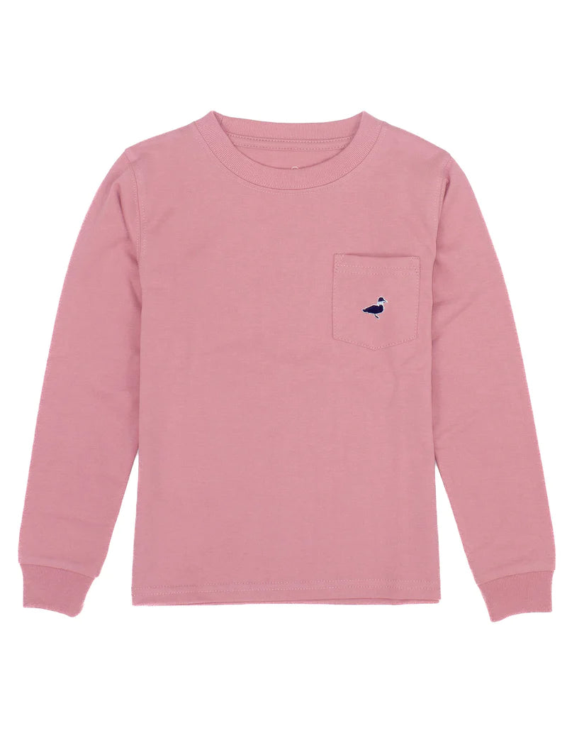 Properly Tied Parker Pocket LS Tee Salmon