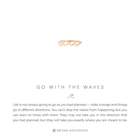 Go With The Waves Gold Ring by Bryan Anthonys