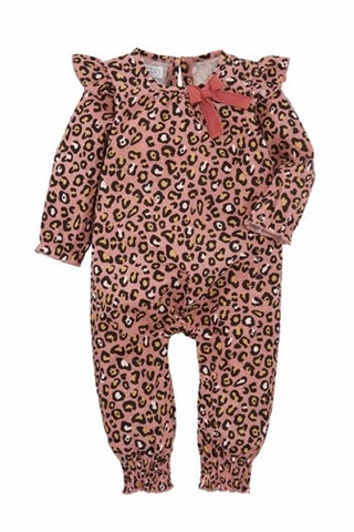 Long Sleeve Leopard One Piece- Kids