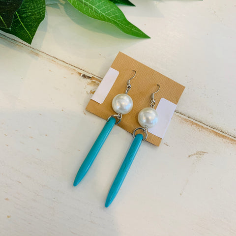 Dangly Teal w/ Pearl Ball