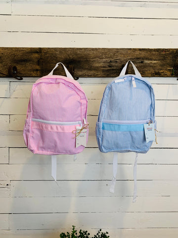 Seersucker Blue Mini Backpack