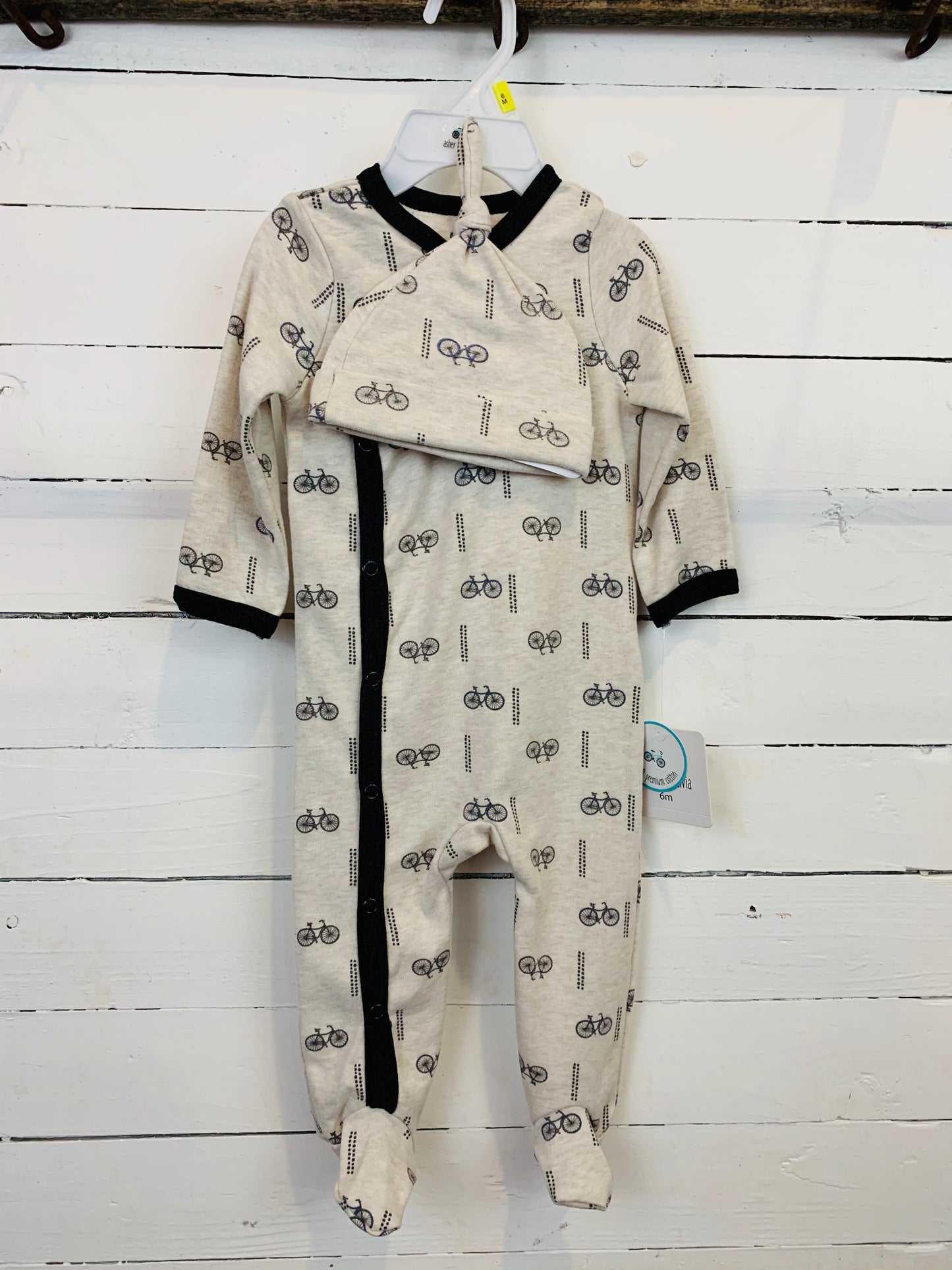 Bicycle Baby Onesie and Baby Hat- Kids