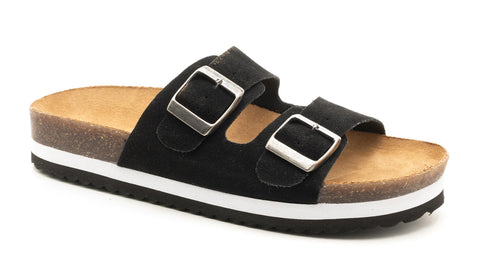 Corky’s Beach Babe Black Suede Sandals