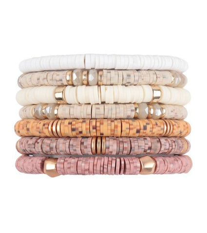 Fimo Charm Stackable Bracelet Set