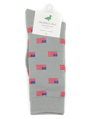 Lucky Duck Sock American Flag