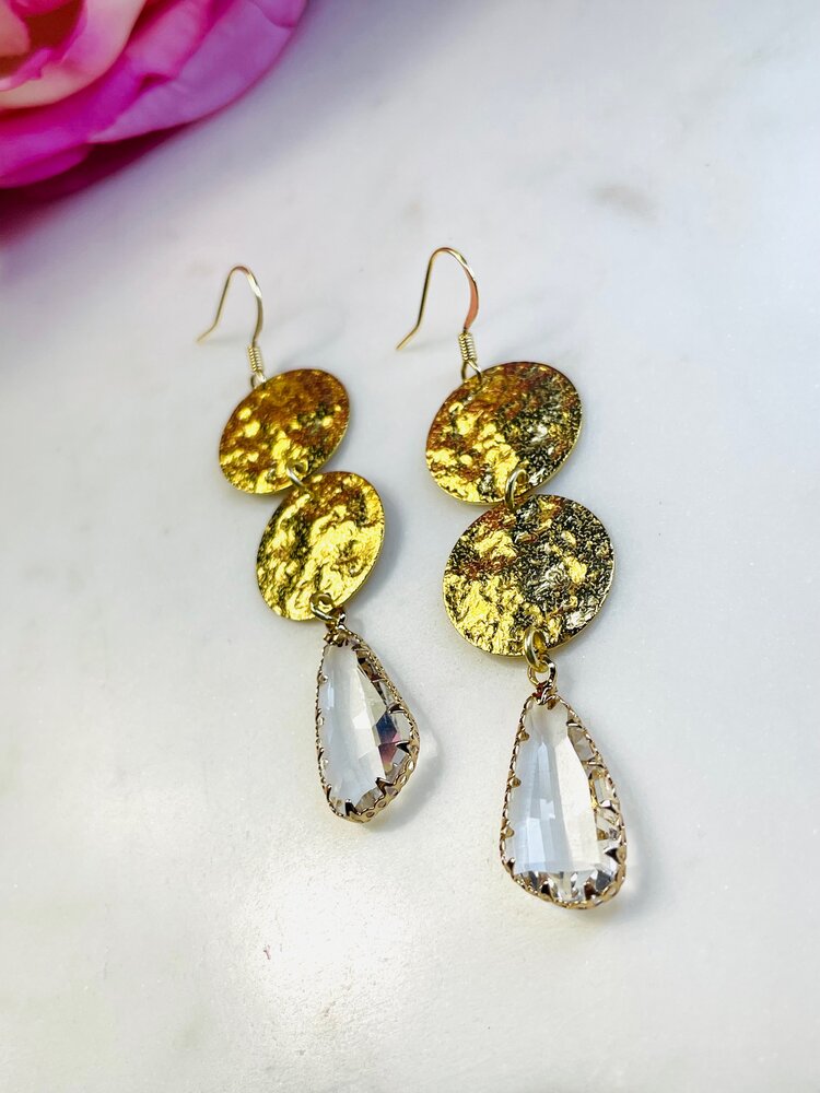 Gold & Crystal Earring