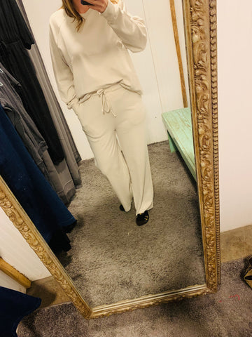 Bone Raglan Sleeve Top & Lounge Pants Set