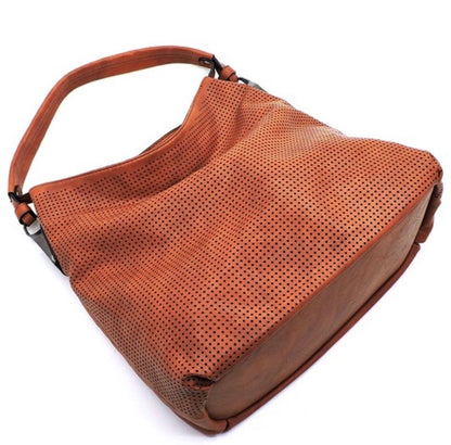 Purse with Zipper and Mesh Detail