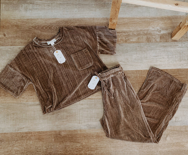 Mocha Velvet Lounge Pants