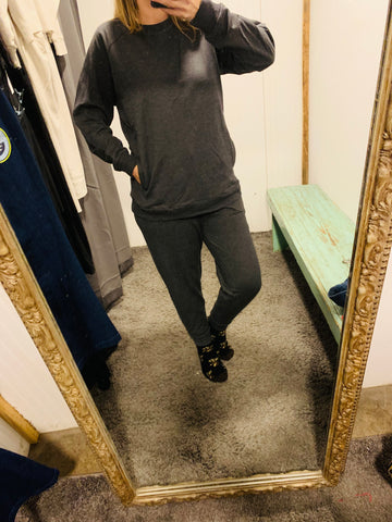 Charcoal Sweatshirt & Jogger Pants Set