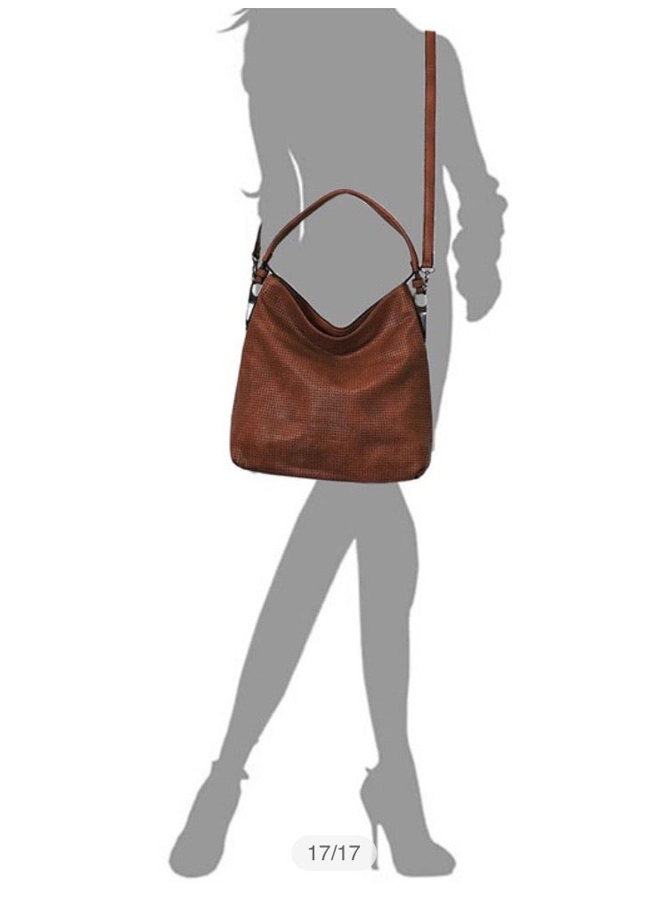 Purse with Zipper and Mesh Detail