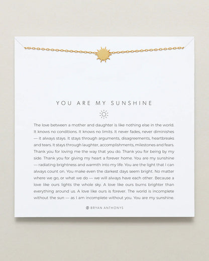 You Are My Sunshine Icon Necklace by Bryan Anthonys