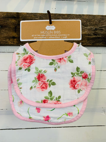 Mud Pie Rose Bib Set- Kids