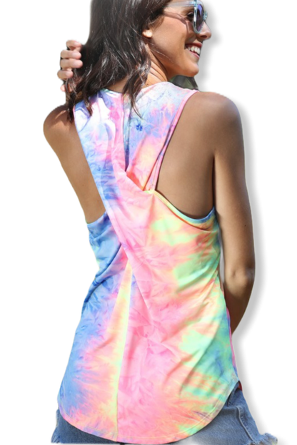 Tie Dye Cross Back Tank