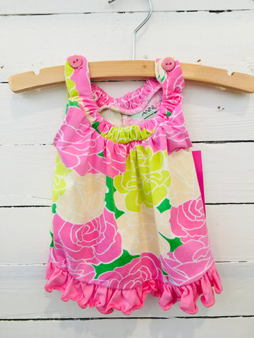 Girls Swing Tank Top w/ Floral Design- Kids