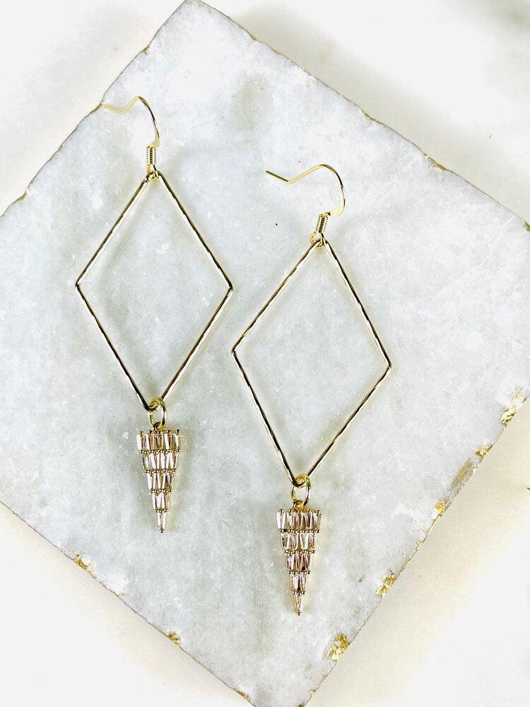 Gold & Crystal Earring