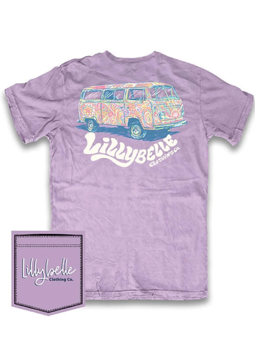 Lillybelle VW Van Lilac Tee T-shirt