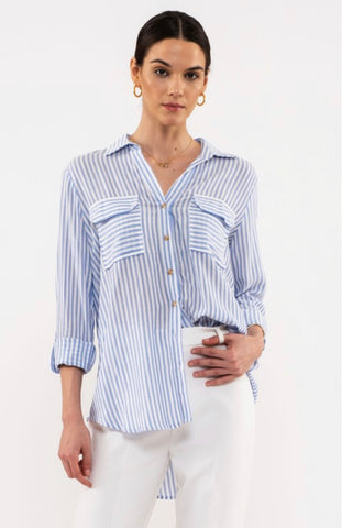 Striped Lightweight Woven Top