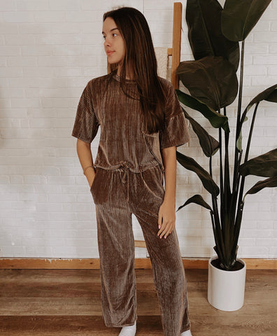 Mocha Velvet Lounge Pants