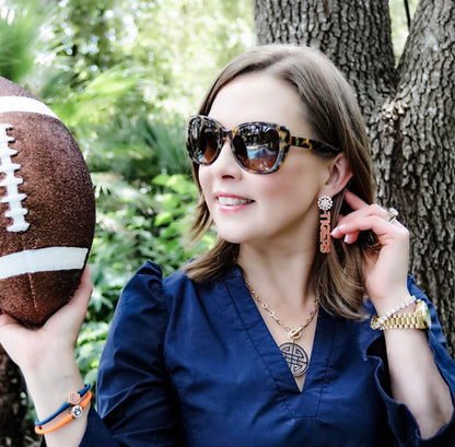 Tigers Pearl Cluster Earrings