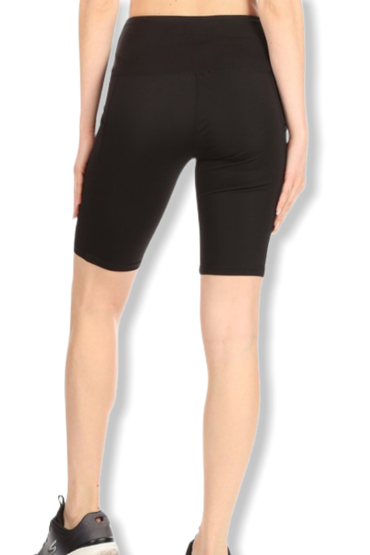 Black Biker Shorts with Pockets