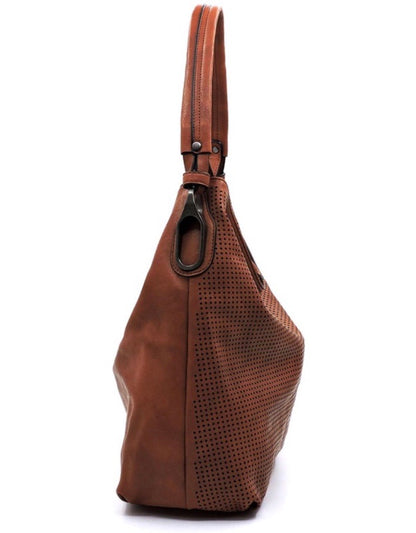 Purse with Zipper and Mesh Detail