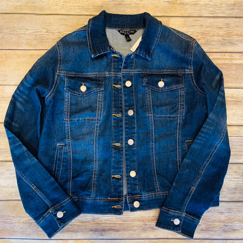 Medium Wash Stretch Denim Jacket