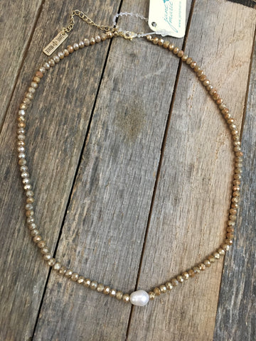 Jane Marie 16” Moonstone Necklace with Pearl