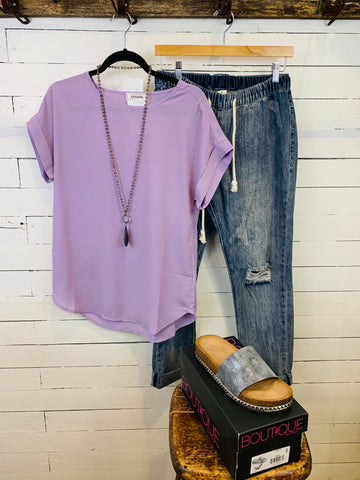 Dusty Lavender Loose Top