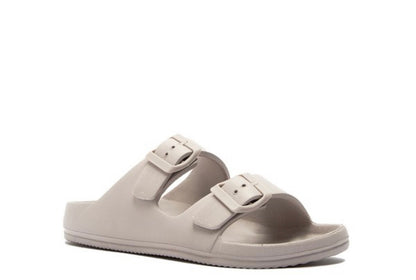 Warm Grey Slip On Rubber Sandal