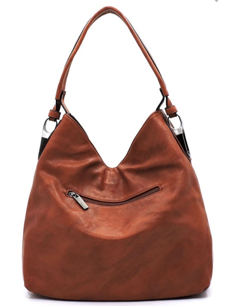 Purse with Zipper and Mesh Detail