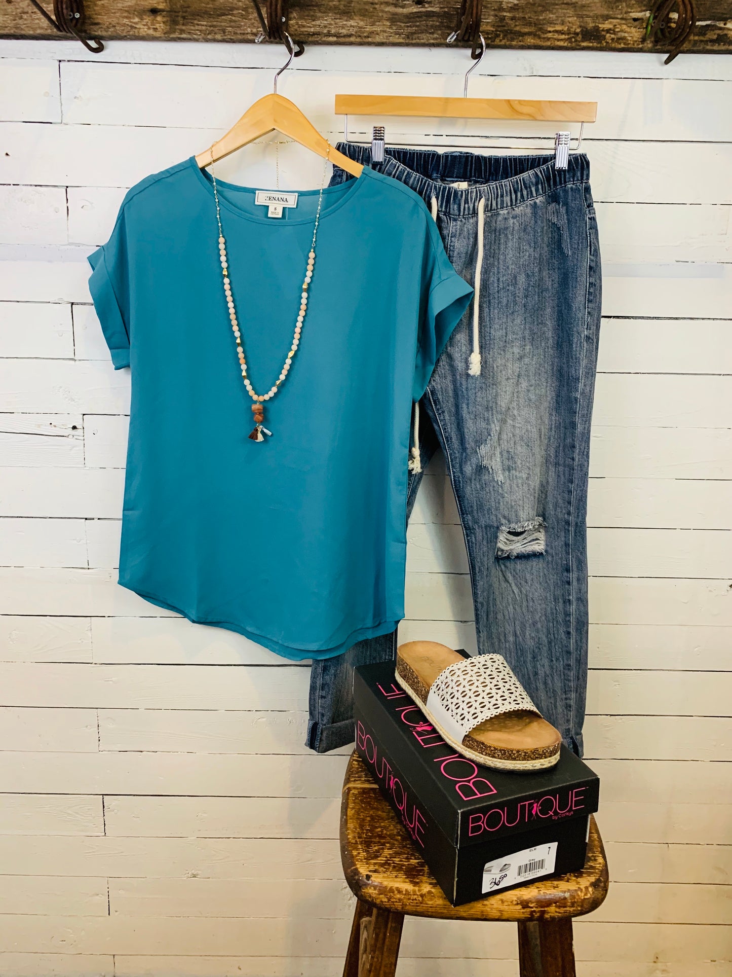 Deep Teal Loose Top
